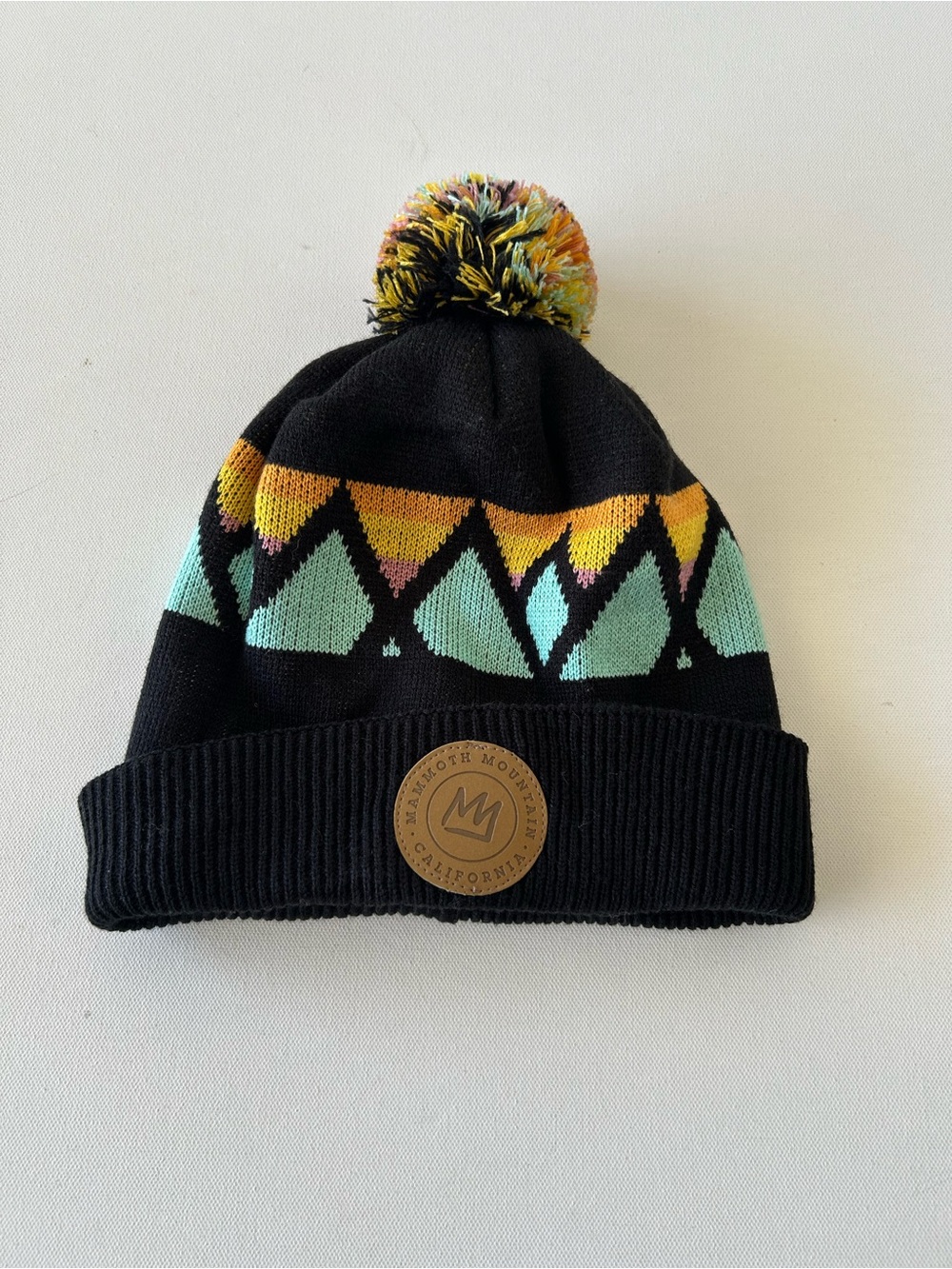 Mammoth Mountain Pom Beanie California Ski Snowboard Outdoor Season Unisex